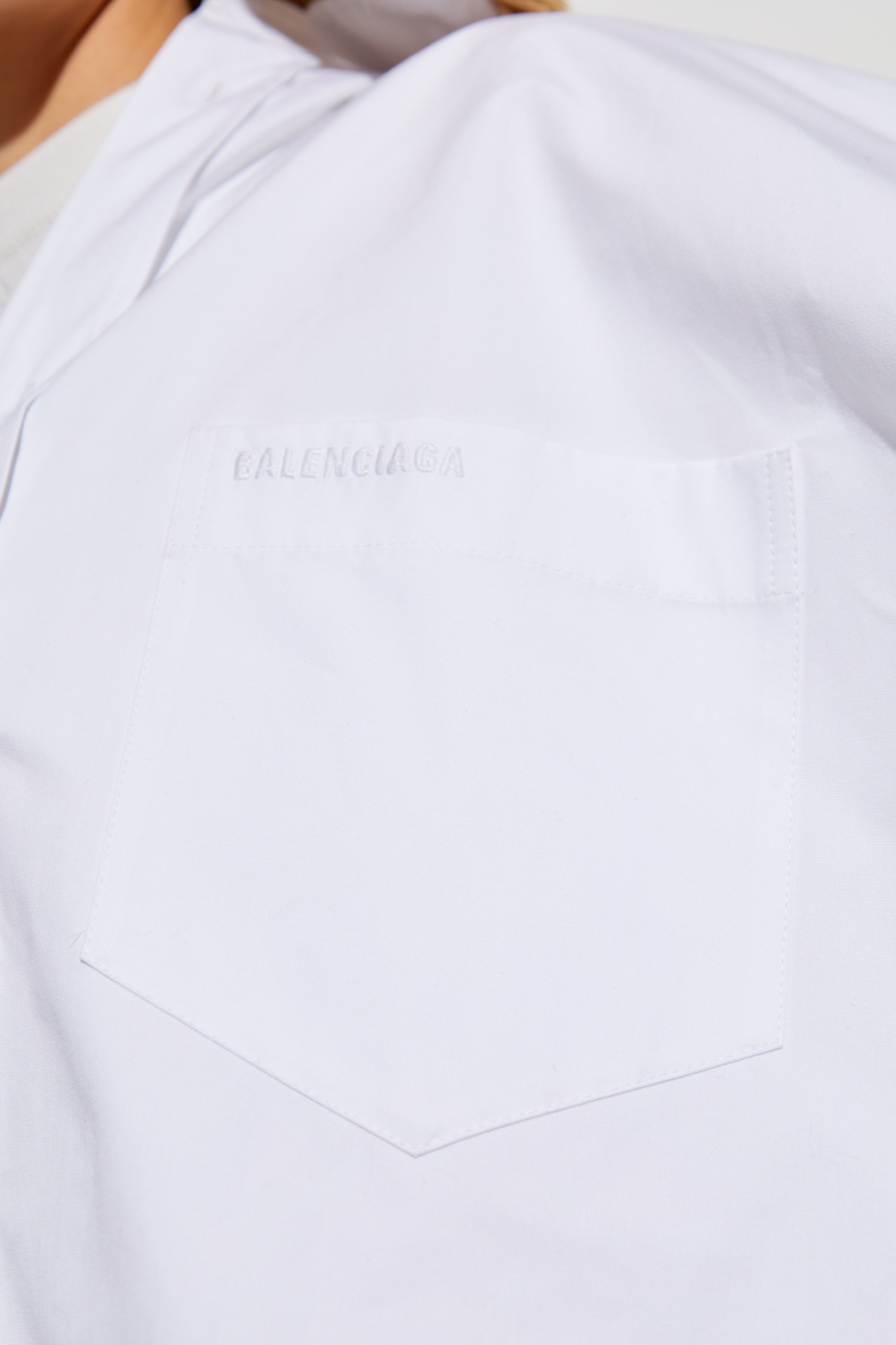 Balenciaga Oversize shirt with pocket | Women's Clothing